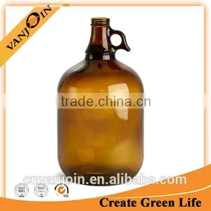 Wholesale Vintage One Gallon Brown Glass Handled Jug thumbnail-3