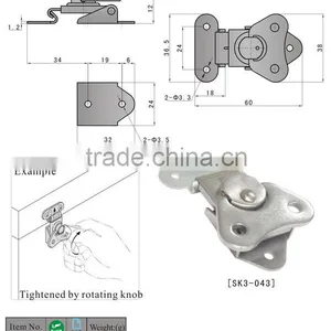 SK3-043 Stainless Steel (sus304) Butterfly Toggle Latch thumbnail-3