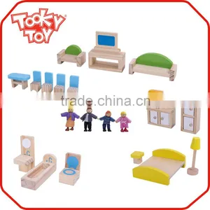 Happy Family Play Wooden Miniature Doll House thumbnail-2