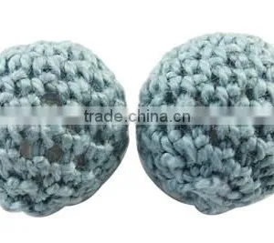 16mm Handmade Wool Wrapped Acrylic Beads Crochet Ball Beads(WA001Y-M) thumbnail-4