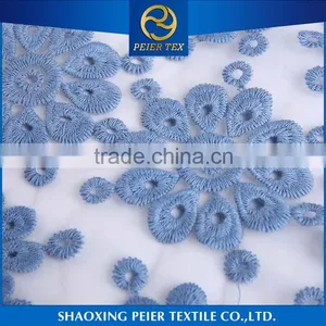 Wholesale Fabric New Type Dress Blue Lace Embroidery Fabric thumbnail-3