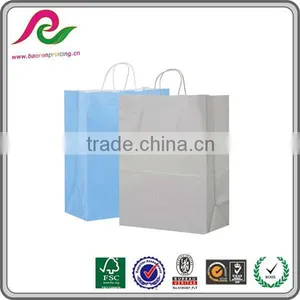 Plain Color Custom Party Gift Kraft Paper Packaging Bag With Twist Handle thumbnail-2