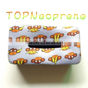 Neoprene Facial Tissue Holder Box Paper Cover Napkin Case thumbnail-1