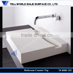 Corian Vanity Tos, White Solid Surface Counter, Corian Bathroom Countertops thumbnail-3