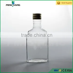 250ml Flat Square Wine Glass Bottle for Alcohol Liquor Quality Choice thumbnail-1