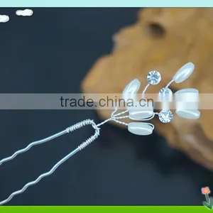 Wholesale Artifical Decorative Hairpin,hairpin With Pearls for Wedding Hair Decoration thumbnail-3