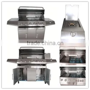 Round Butane Grill / Gas BBQ Grill With 6+1 Burners Gas Smoker Grill thumbnail-1