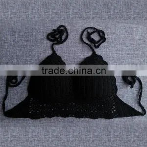 Handmade Crochet Hollow Bikini Top thumbnail-3
