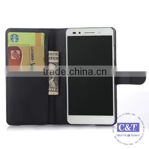 C&T Deluxe Fashion PU Leather Flip Folio Case Cover For Huawei Honor 7 thumbnail-2