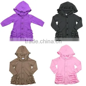 Wholesale 2016 Baby Knitted Designs for Kids Cotton Knit Hooded Cardigan With Buttom thumbnail-1