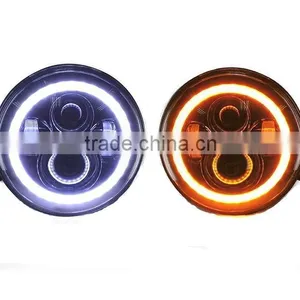 Professional 7" 50w Round Flood/Spot Led Work Driving Light With Angle Eye thumbnail-2