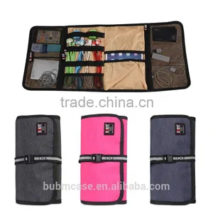 BUBM Roll up Tool Kit Bag Hard Drive Cables Usb Flash Drives Travel Case thumbnail-3