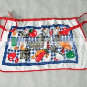 Plain Yellow Border Terry Cotton Towel Pigment Printing Waist Apron thumbnail-3