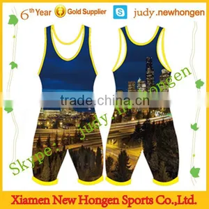 Wholesale Wrestling Singlet, Custom High Quality Wrestling Singlets thumbnail-1