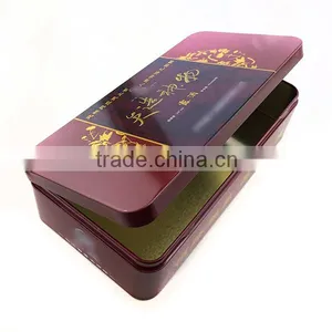 Food Grade Hinged Rectangle Beer Tinplate Tin Box thumbnail-3