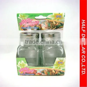2pcs Glass Salt and Pepper Shakers thumbnail-1