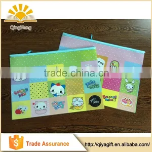 Custom Cute Zipper Closure A4 Plastic Pvc File Bag Document Folder thumbnail-3