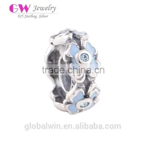 Blue Flower Charm Wholesale 925 Sterling Silver Charms With China Supplier thumbnail-1
