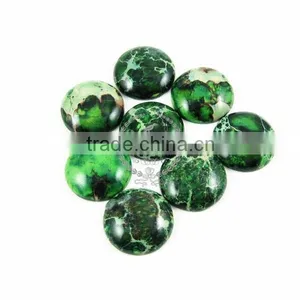 20mm Round Forest Green Imperial Jasper Cabochon Beads,gemstone Pendant Cabochon Stone Beads Set 4110017 thumbnail-1