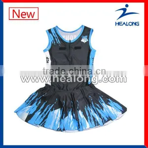 Lycra Sublimated Custom Netball Bodysuits thumbnail-1