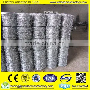 Cheap Galvanized /PVC Coated Double Twist Barbed Wire thumbnail-2