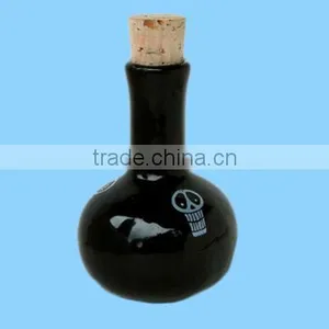 Ceramic 3 Skulls Black Potion Bottles Wholesale thumbnail-1