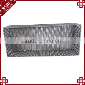 Hand Woven Plastic Rattan Shoes Basket for Hotel and Home Shoes Storage thumbnail-1