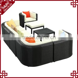 Colourful Pillows Design Patio Rattan Handcraft 6 Seater Set Design Sofa thumbnail-2