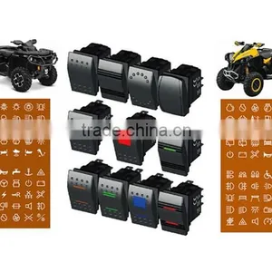 SPST 5 PIN DC 12V 20A 24V 10A Auto Marine LED Light Rocker Switch thumbnail-2