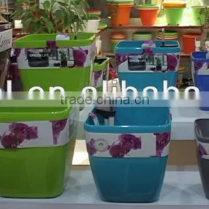 Square Flower Pots,plastic Urns for Flowers,colorful Plastic Flower Pots thumbnail-1