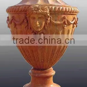 Yellow Marble Decorative Garden Vase thumbnail-1