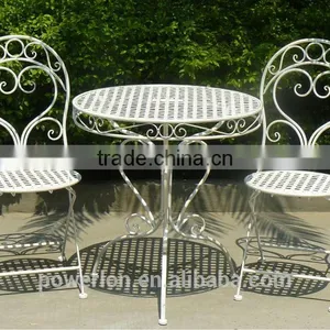 Outdoor Garden Furniture Steel Love 2 Chairs With Dinning Table thumbnail-1