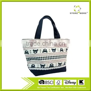 Store More Fashionable Cute Bear Cartoon Casual Tote Canvas Bag thumbnail-1