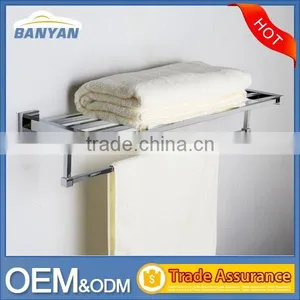 Contemporary Styled Wall Mounted Adjustable Double Towel Racks for Bathrooms thumbnail-4