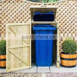 Raccoon Resistant Wooden Garbage Can Storage Sheds thumbnail-2