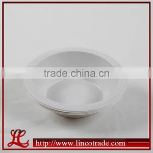 White Round Disposable Plastic Bowl thumbnail-2