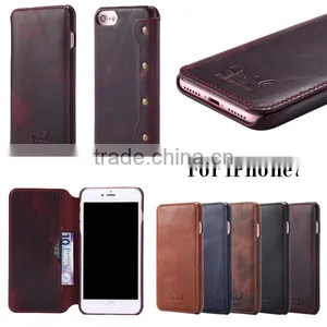 2017 4.7 Inch Universal Simple Cowhide Flip Leather Phone Case For IPhone 7/6s/6 thumbnail-6
