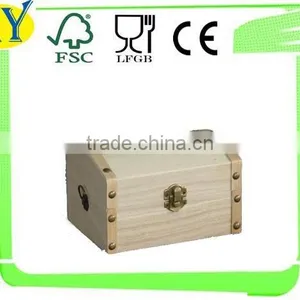 Personalized Hand Made Unfinished Wood Treasure Box thumbnail-1