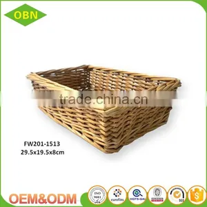 Household Rectangular Fruit Wicker Basket Tray thumbnail-1