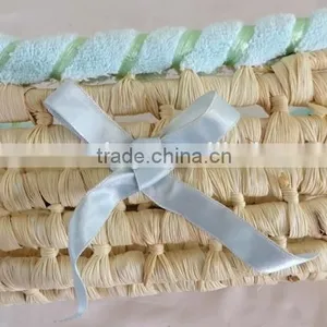 Wholesale Cheap Cute Mini Straw Basket With Bowknot thumbnail-4