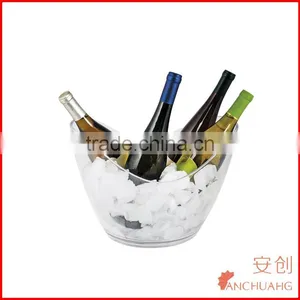 Bottle Wine Champagne Cooler,Oval Plastic 3.5L Bottle Acrylic Ice Bucket thumbnail-1