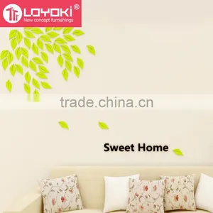 Original Design MDF Wood DIY 3D Wall Decor Leaf Shape Wall Stickers thumbnail-1
