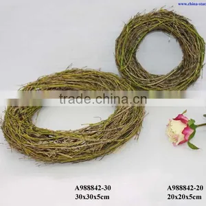 12" Round Bamboo Wreath for Florist thumbnail-1