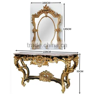 Luxury Console Table With Frame Mirror for Living Room Decor thumbnail-2