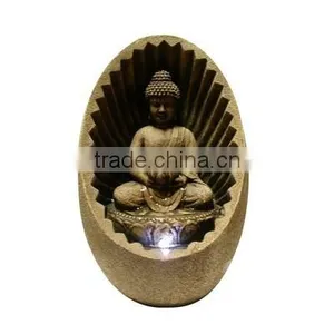 Buddha Tabletop Fountain With LED Light thumbnail-1
