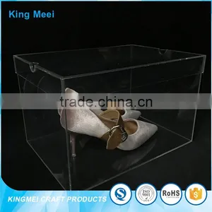 2017 Oem Custom Acrylic Storage With Lid Shoe Box thumbnail-2