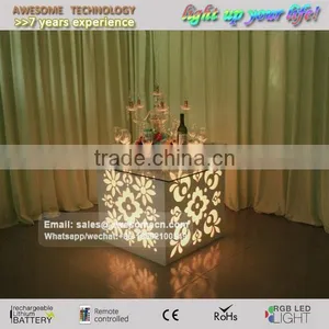 Fancy Led Table, Glass Top Table, Banquet Hall Table for 8 Seater thumbnail-3