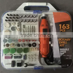 163pcs 135W Portable Hobby Grinder Accessory Set With Flex Shaft Handheld Electric Mini Rotary Tools Kit thumbnail-1