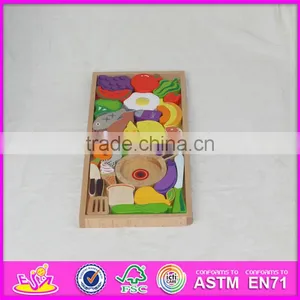 2016 New Design Cooking Toy Wooden Puzzles for Toddlers W14A157 thumbnail-3