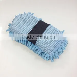 Polyester Polyamide Microfiber Chenille Noodle Vehicle Best Car Wash Sponge With Hand Band thumbnail-1